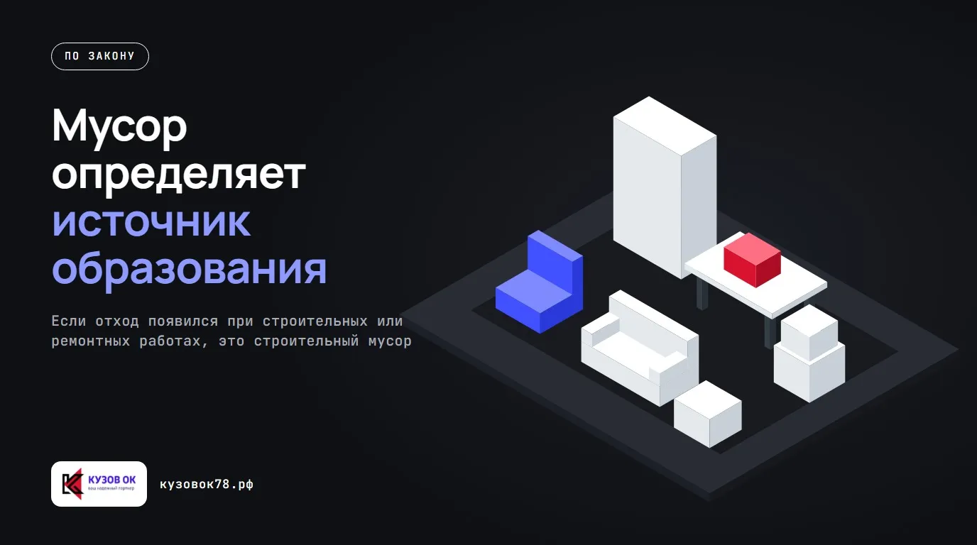 Мусор определяет источник образования. Если отход появился при строительных или ремонтных работах, это строительный мусор