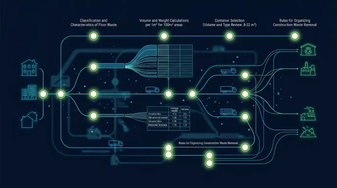 Вывоз мусора после демонтажа пола: плитка, стяжка, ламинат – полное руководство